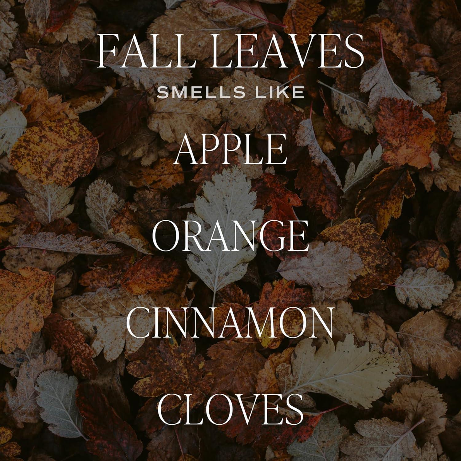 Sweet Water Decor Fall Leaves Patterned 9oz Clear Candle
