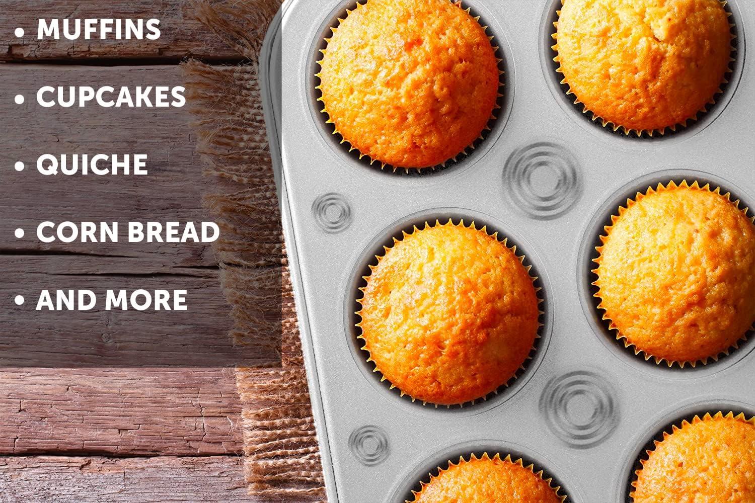 Wilton Set of 2 Recipe Right 6-Cup Muffin Pans