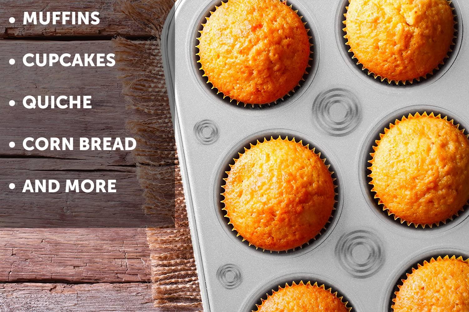 Wilton Set of 2 Recipe Right 6-Cup Muffin Pans