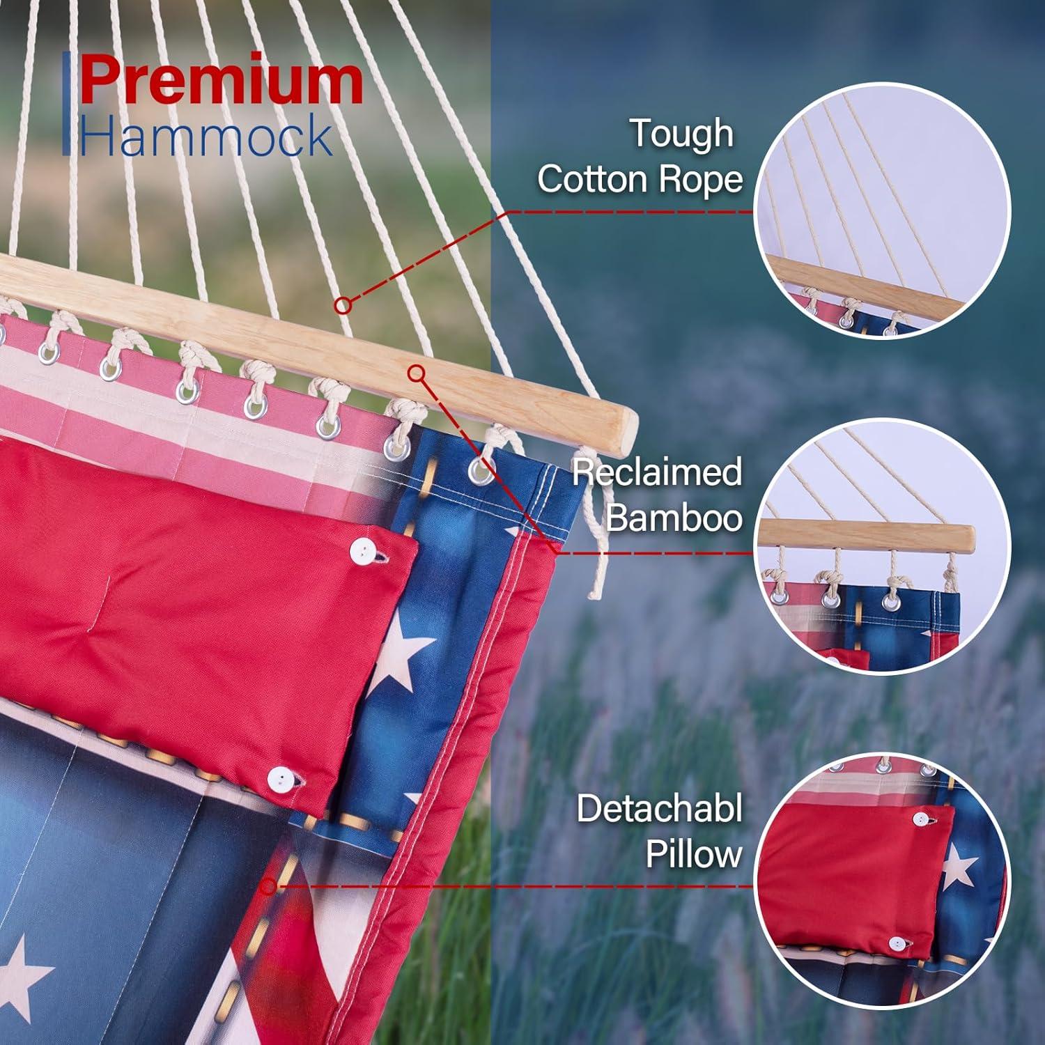 Hammock Quilted 80" X 55" - American Flag