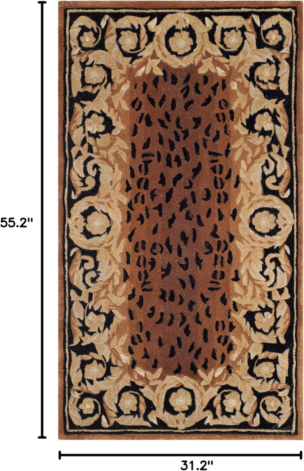 Naples NA712 Hand Tufted Accent Rug - Black/Gold - 2'6"x4'6" - Safavieh.