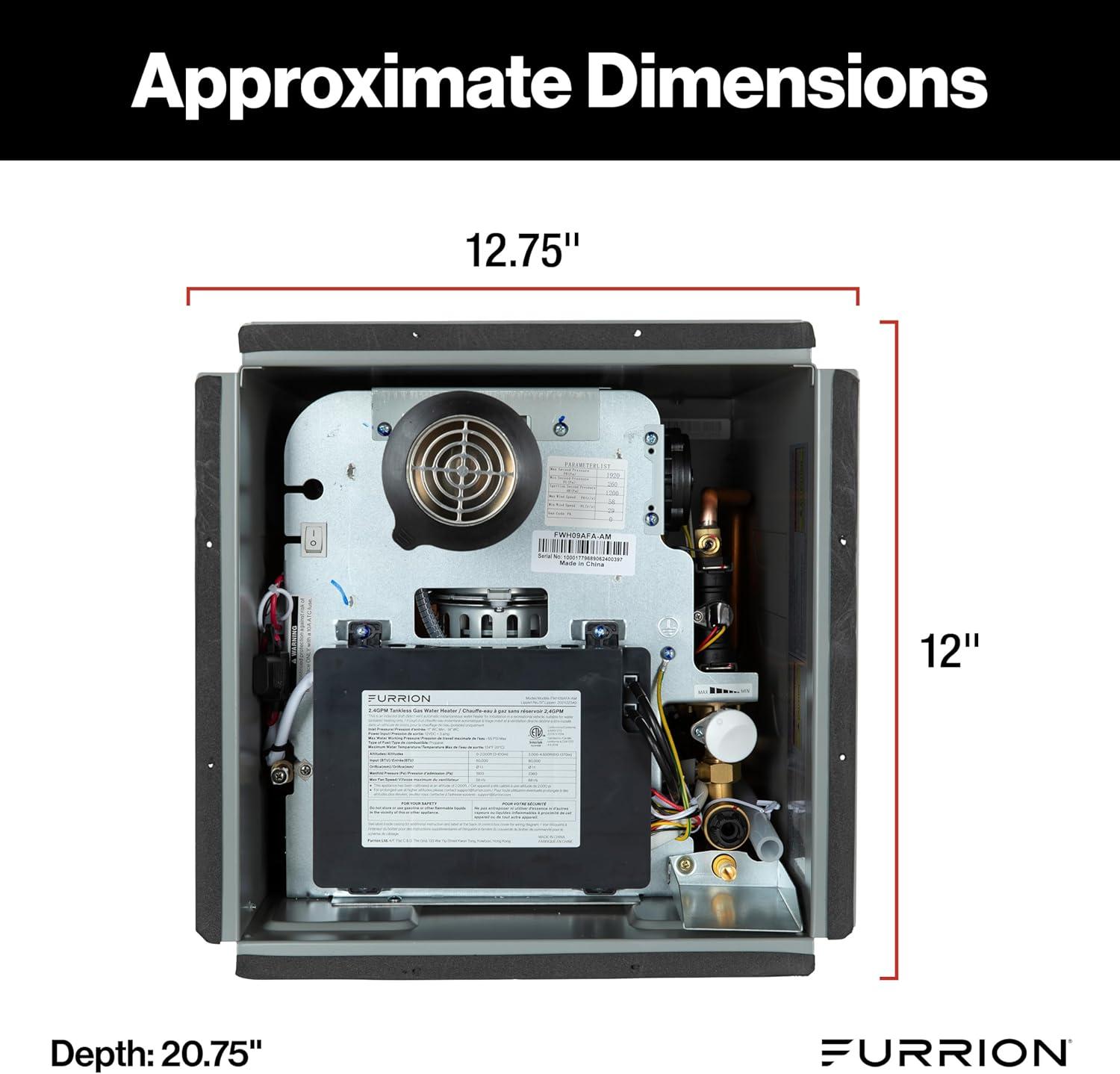 Furrion 2021132340 Anti Freeze Tankless Water Heater