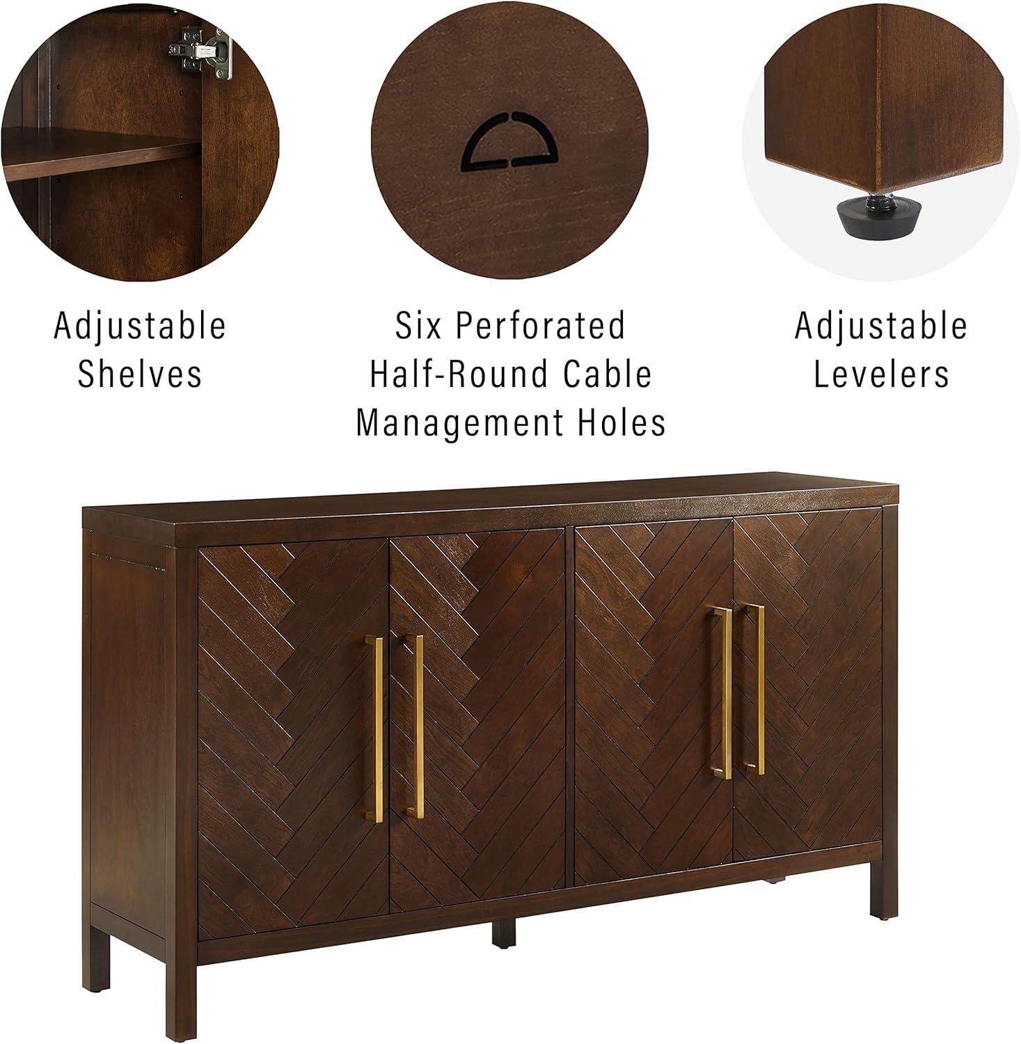 Darcy Sideboard Dark Brown - Crosley