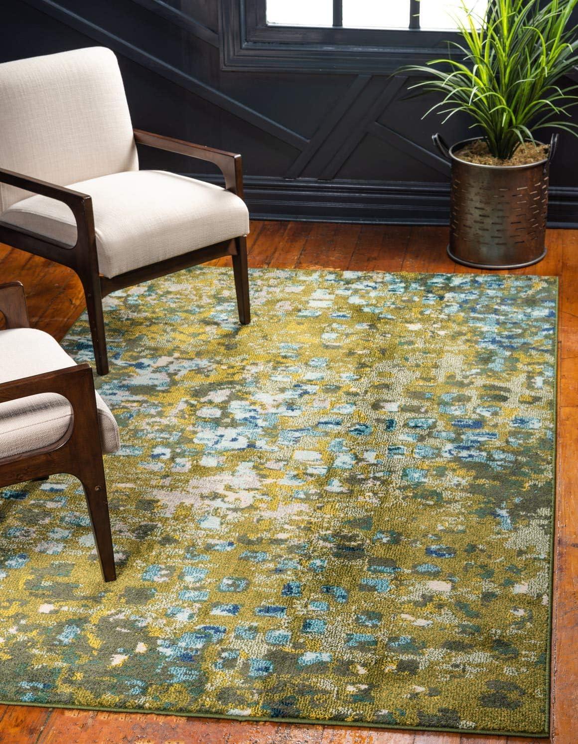 Unique Loom 5' 1 x 8' 0 Jardin Ivy Green Area Rug