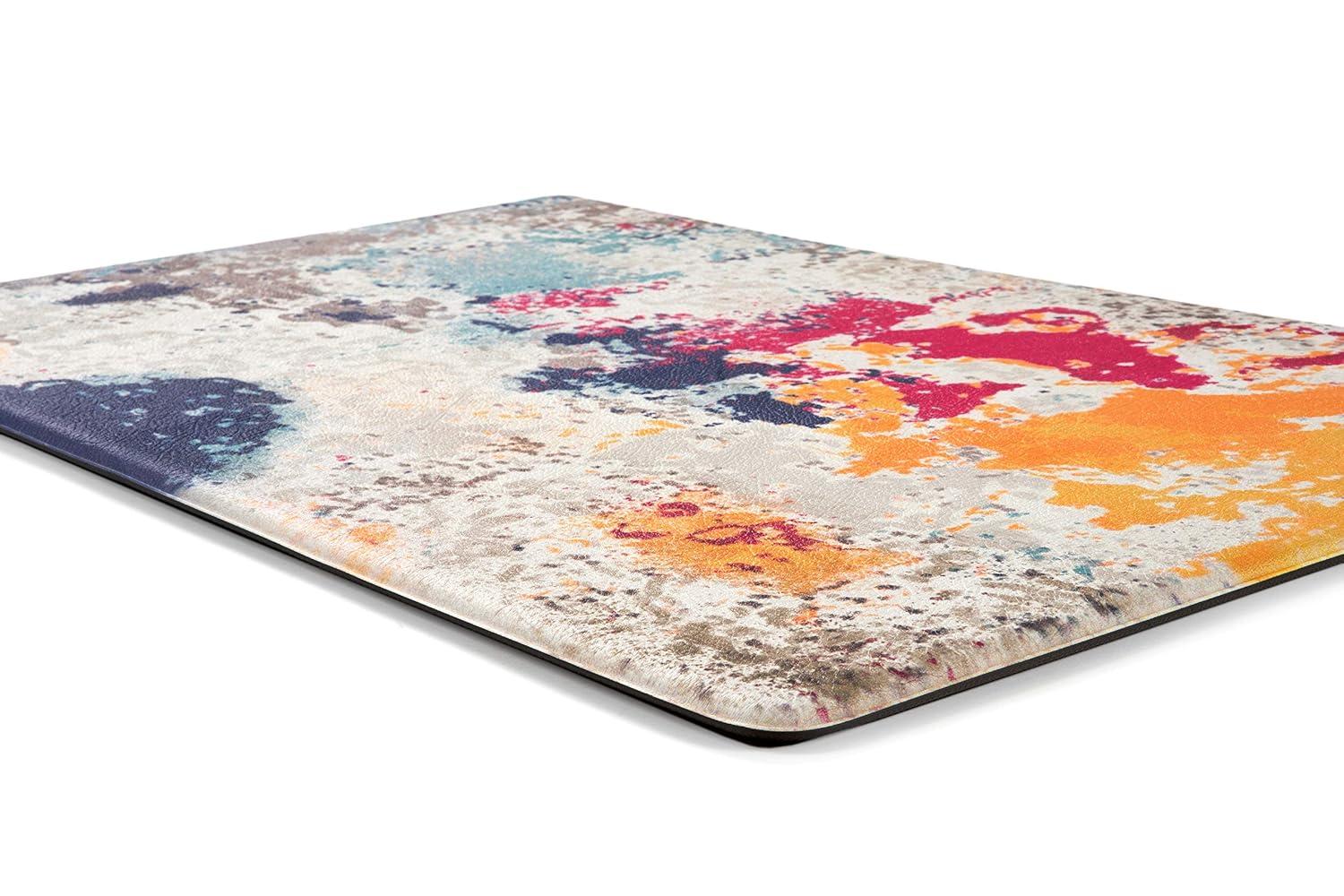 World Rug Gallery Modern Abstract Anti Fatigue Standing Mat - Multi 18"x30"