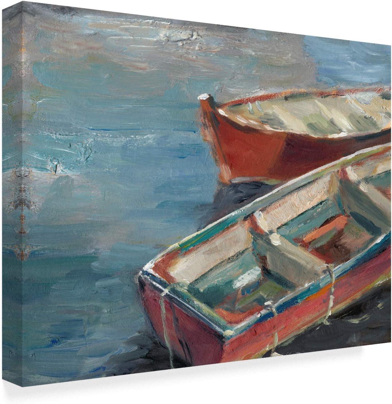 Trademark Fine Art -Ethan Harper 'Boats By The Lake I' Canvas Art