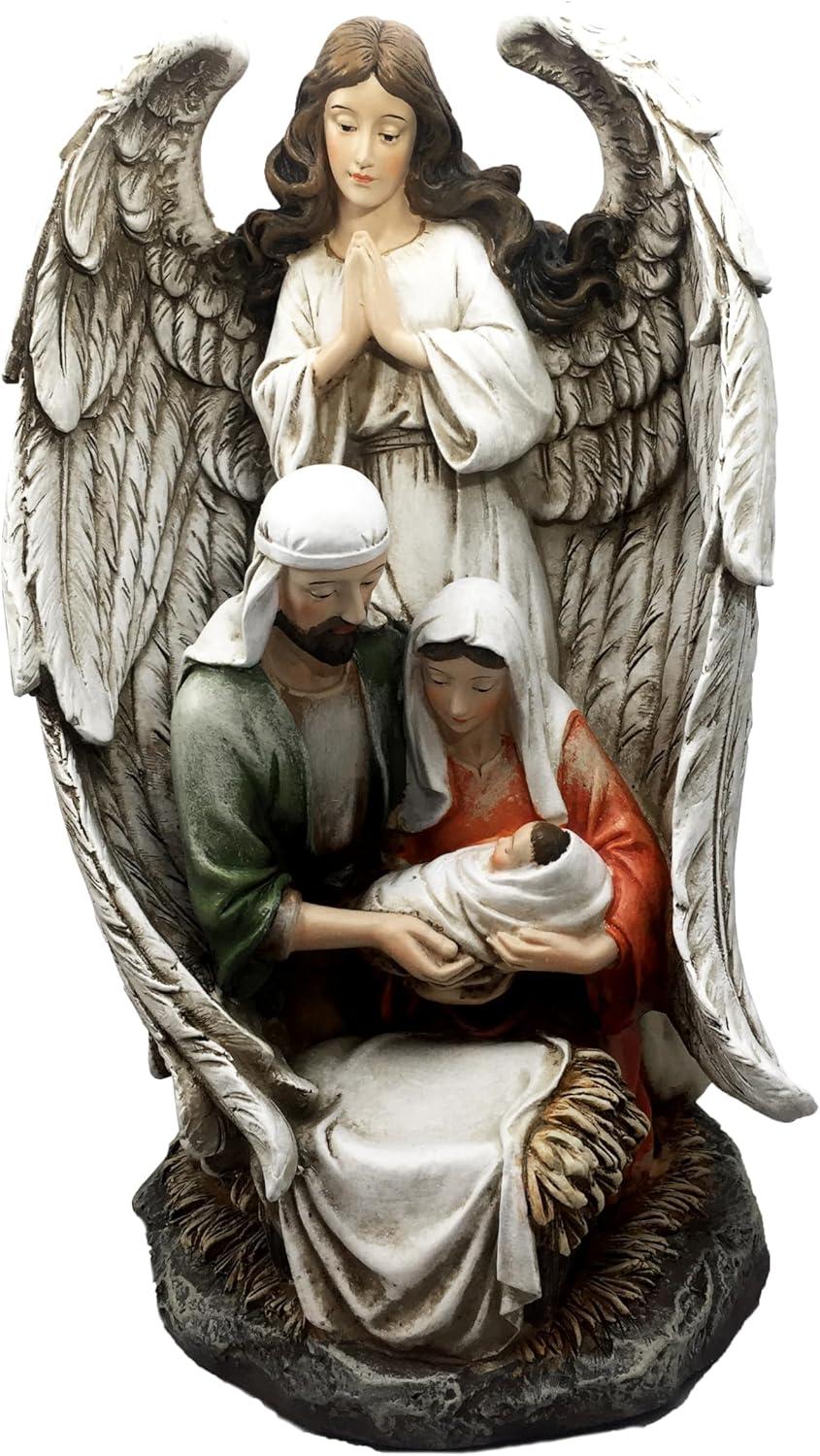 Guardian Angel with Holy Family Figure