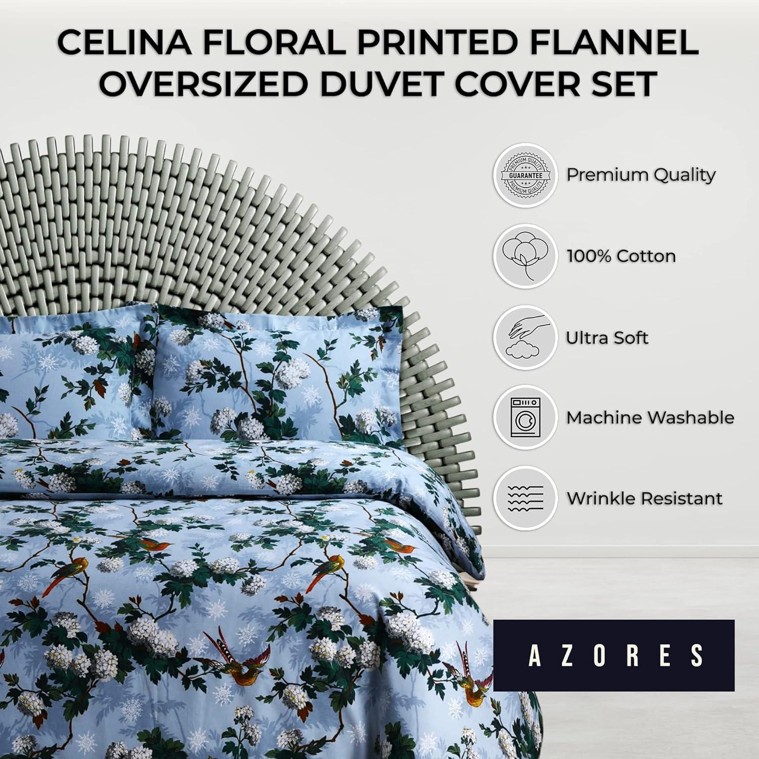 Azores Home Flannel Duvet Cover Set