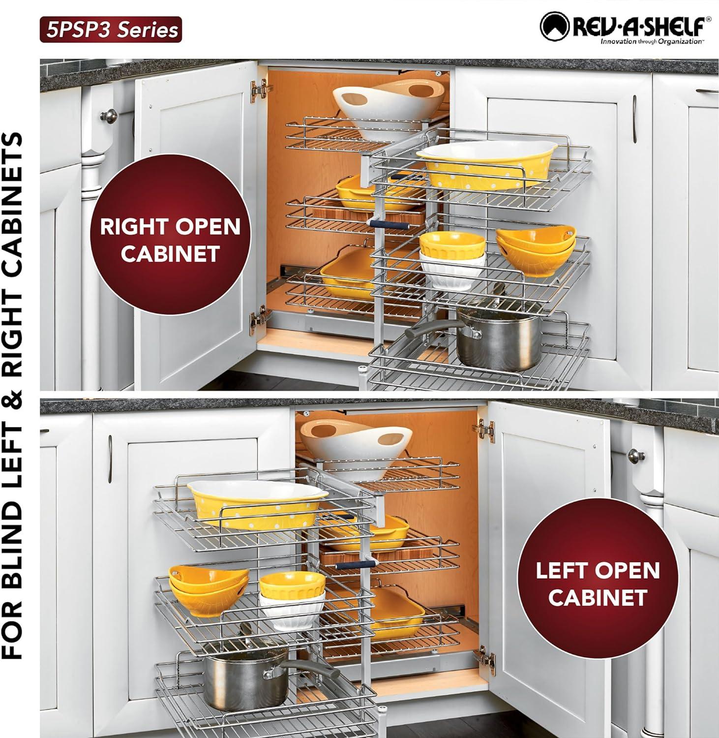 Rev-A-Shelf Rev-A-Shelf Pull Out Corner Cabinet Organizer w/Soft-Close 3 Tier