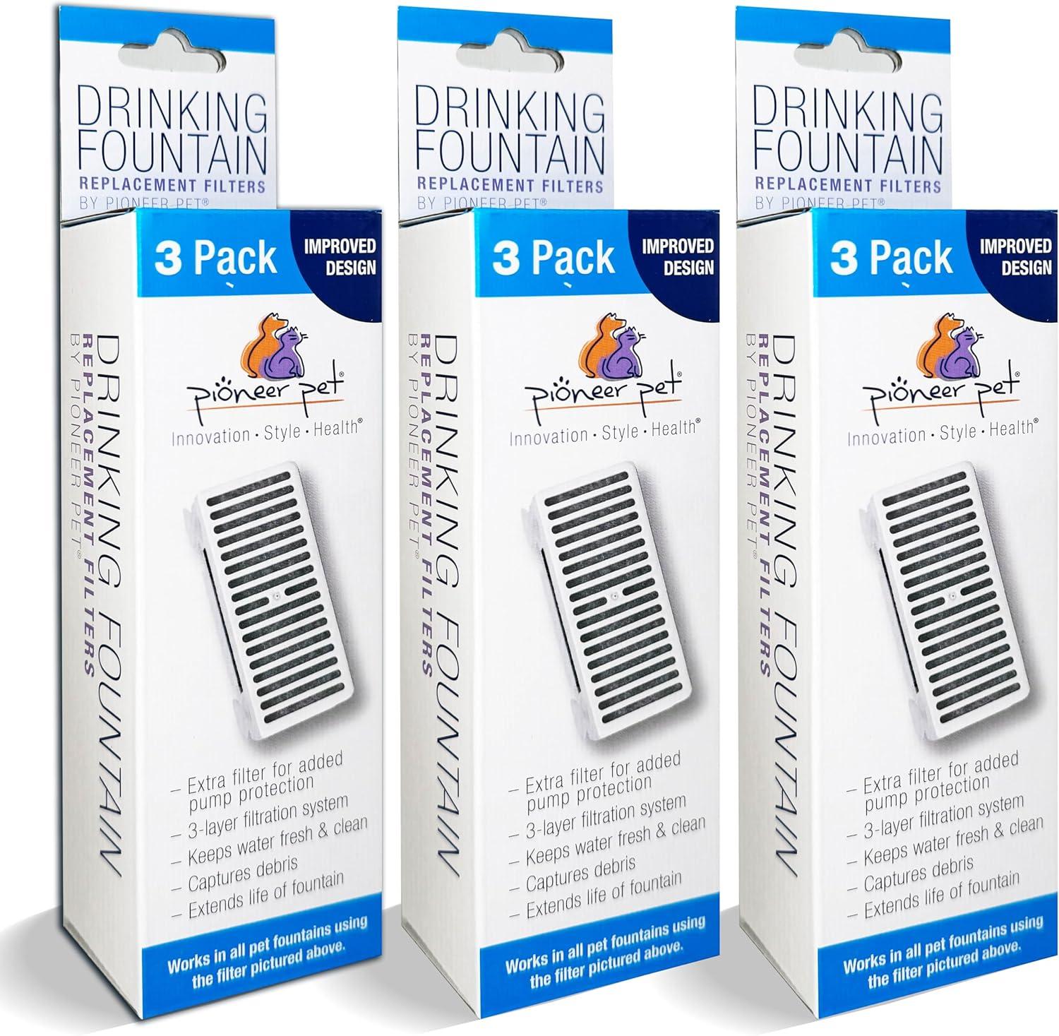 Pioneer 3-Pack T-Shaped Water Fountain Filters