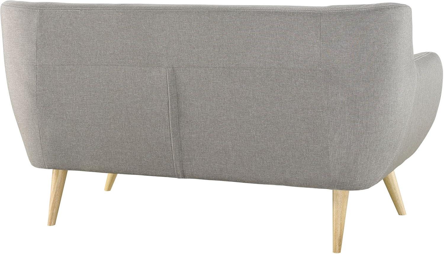 Modway Remark Upholstered Fabric Loveseat in Light Gray