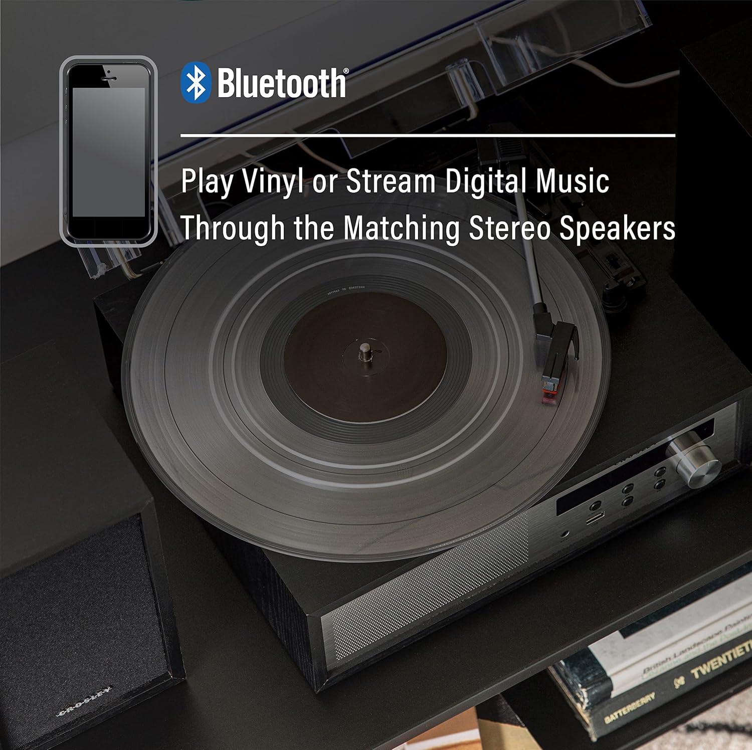 Crosley Sloane Shelf System Vinyl Record Player - Black