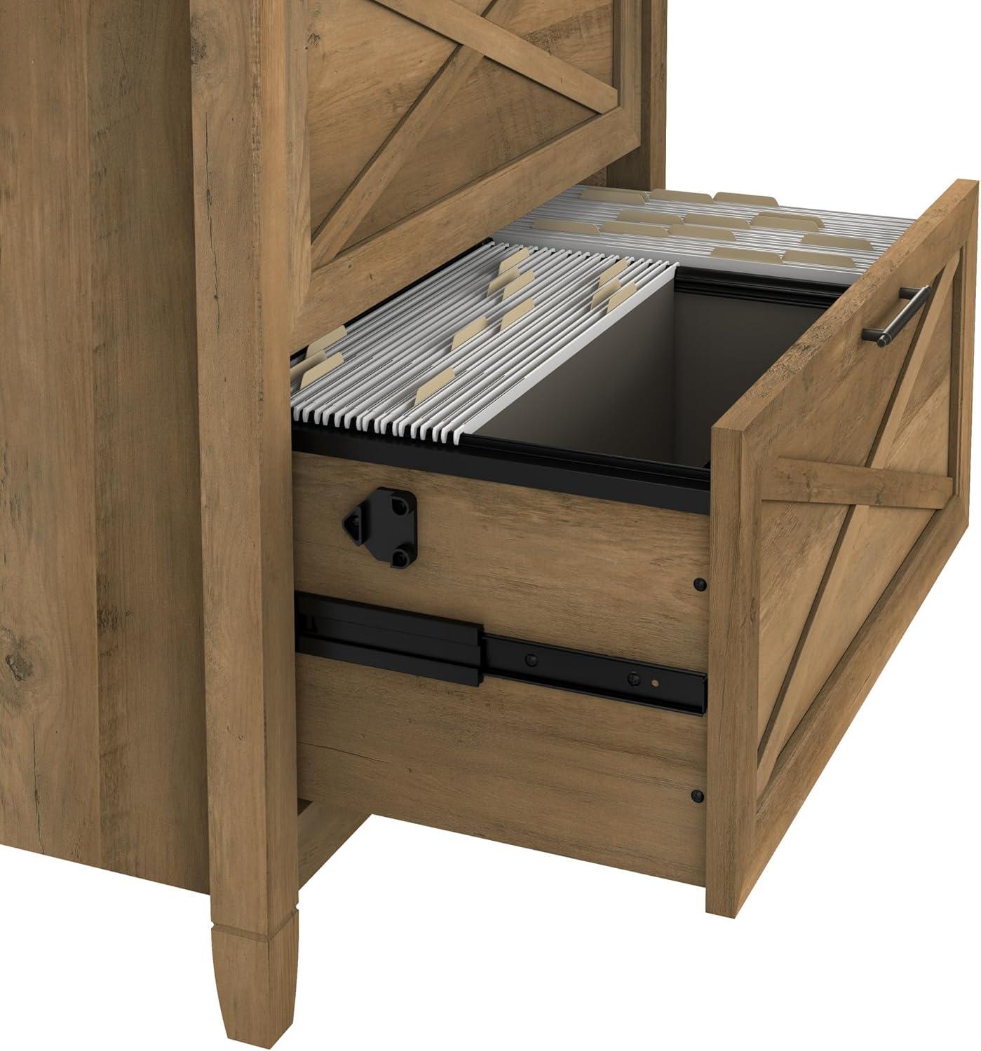 Bush Furniture Key West Lateral File Cabinet, 2 Drawer, Reclaimed Pine