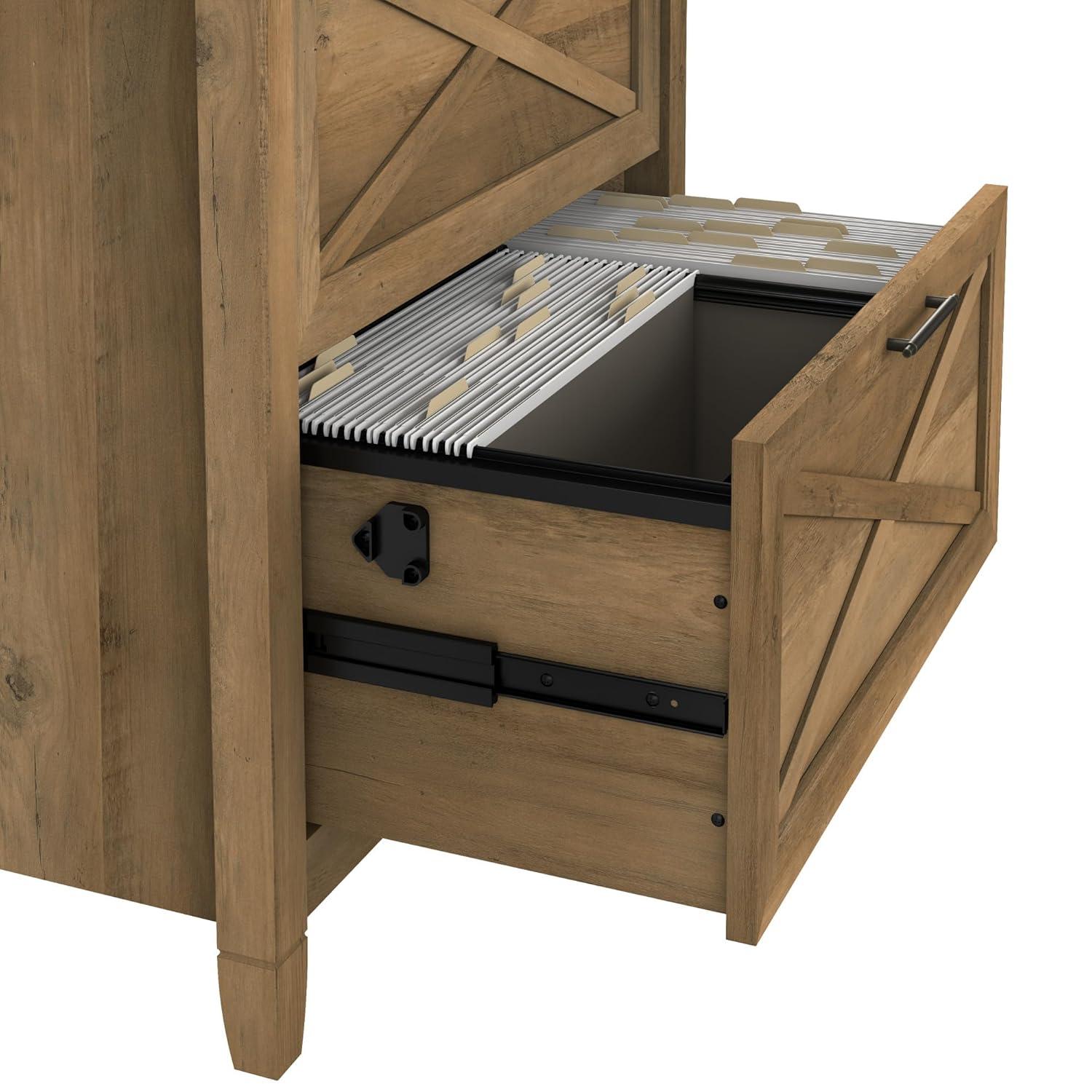 Bush Furniture Key West Lateral File Cabinet, 2 Drawer, Reclaimed Pine