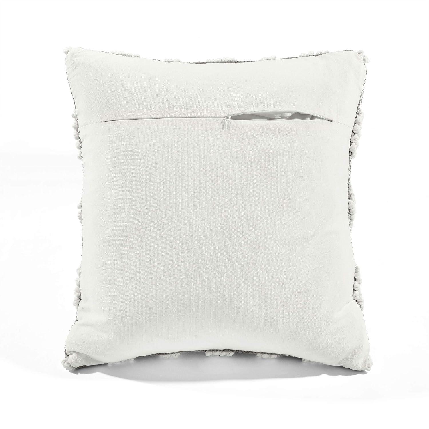 20"x20" Oversize Adelyn Family-Friendly Square Throw Pillow Cover Dark Gray - Lush Décor: Cotton, Zipper Closure, Machine Washable
