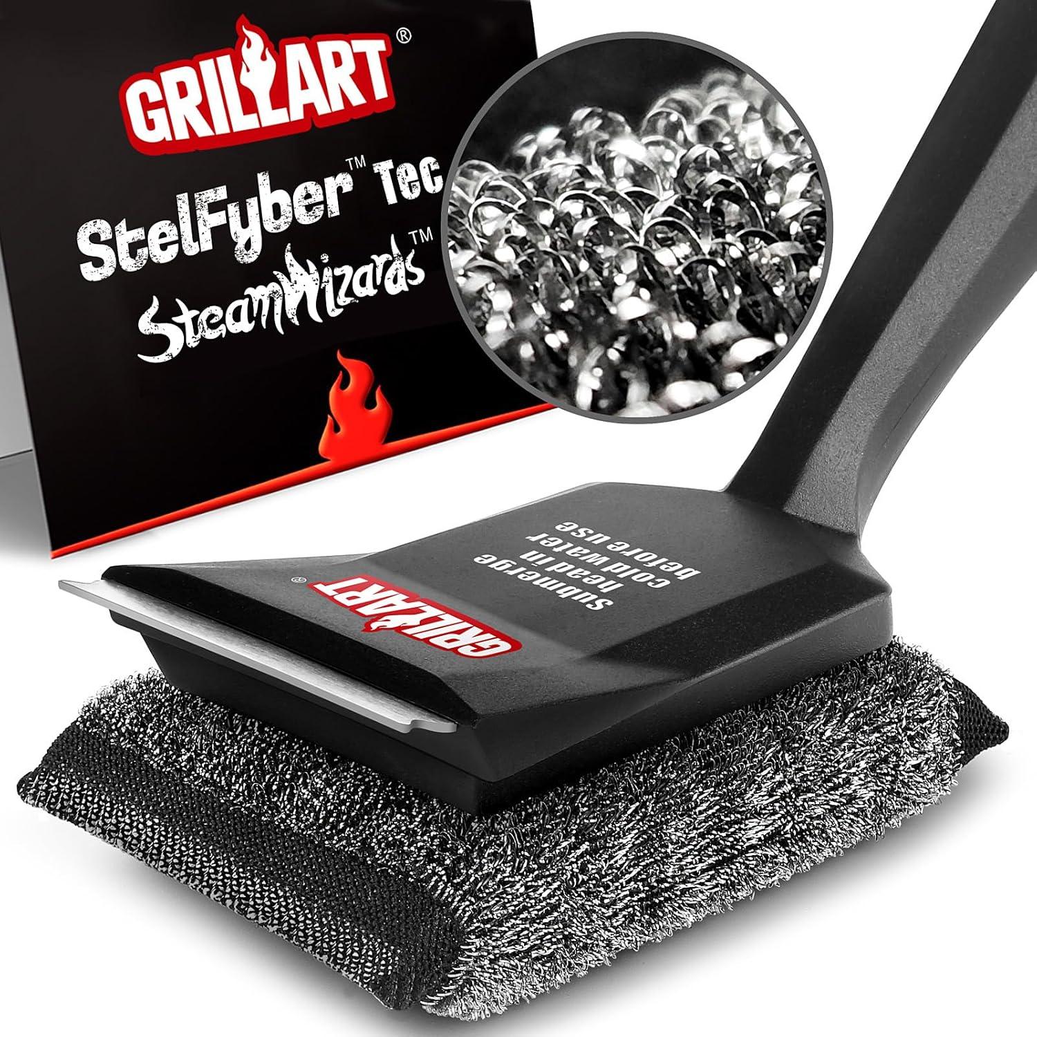 StelFyber Bristle-Free Grill Brush with Replacement Head