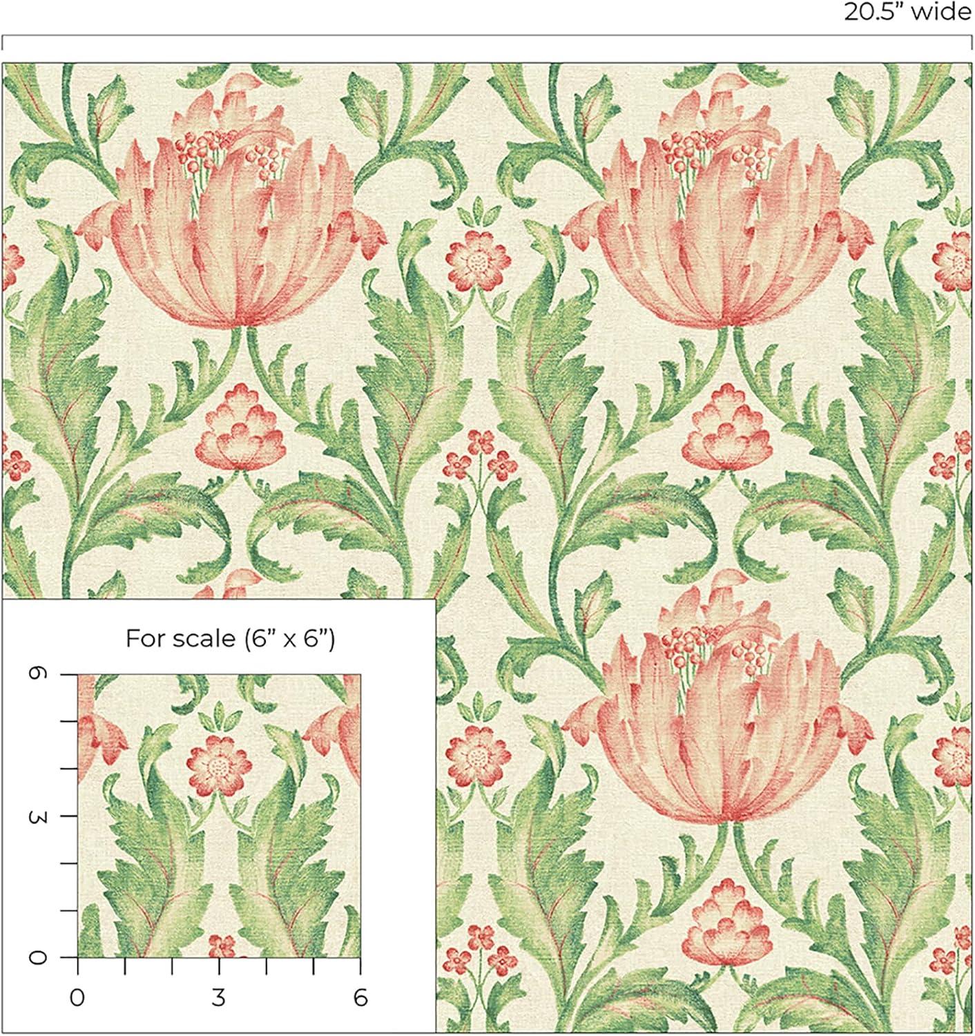 Spring Floral Self-Adhesive Vinyl Wallpaper, 20.5" x 216"