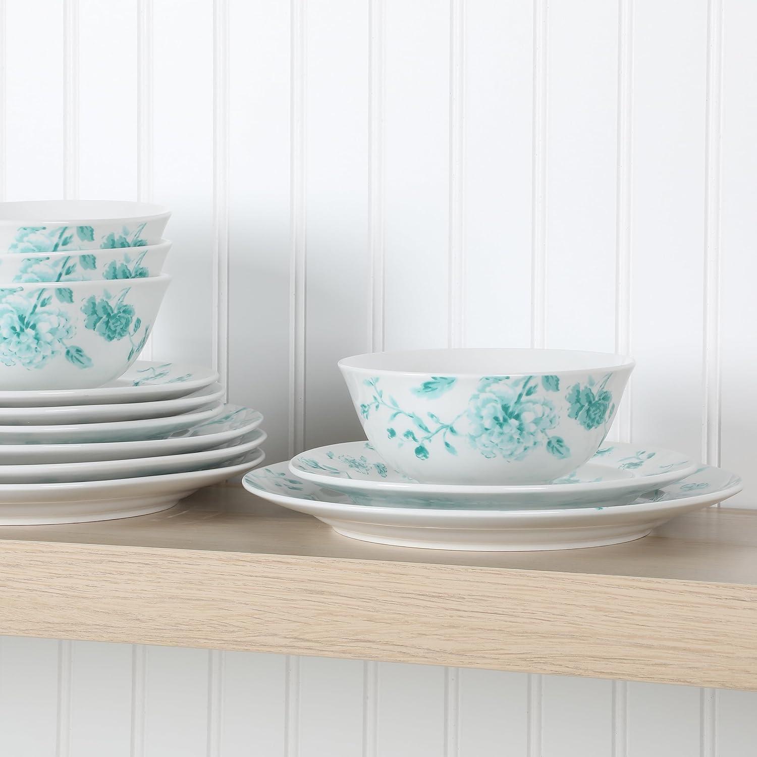 Martha Stewart Porcelain China Dinnerware Set - Service for 4