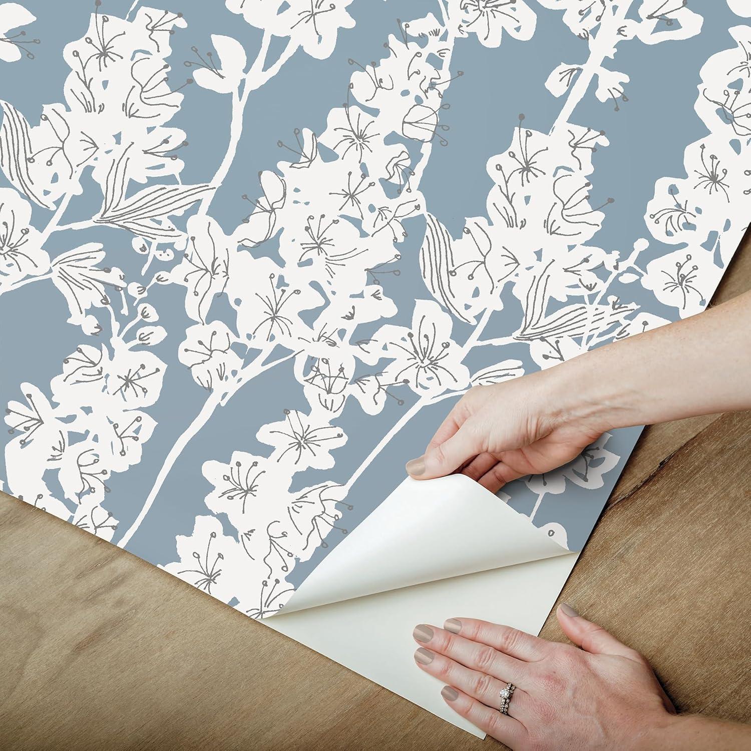 Larkspur 18' L x 20.5" W Peel and Stick Wallpaper Roll