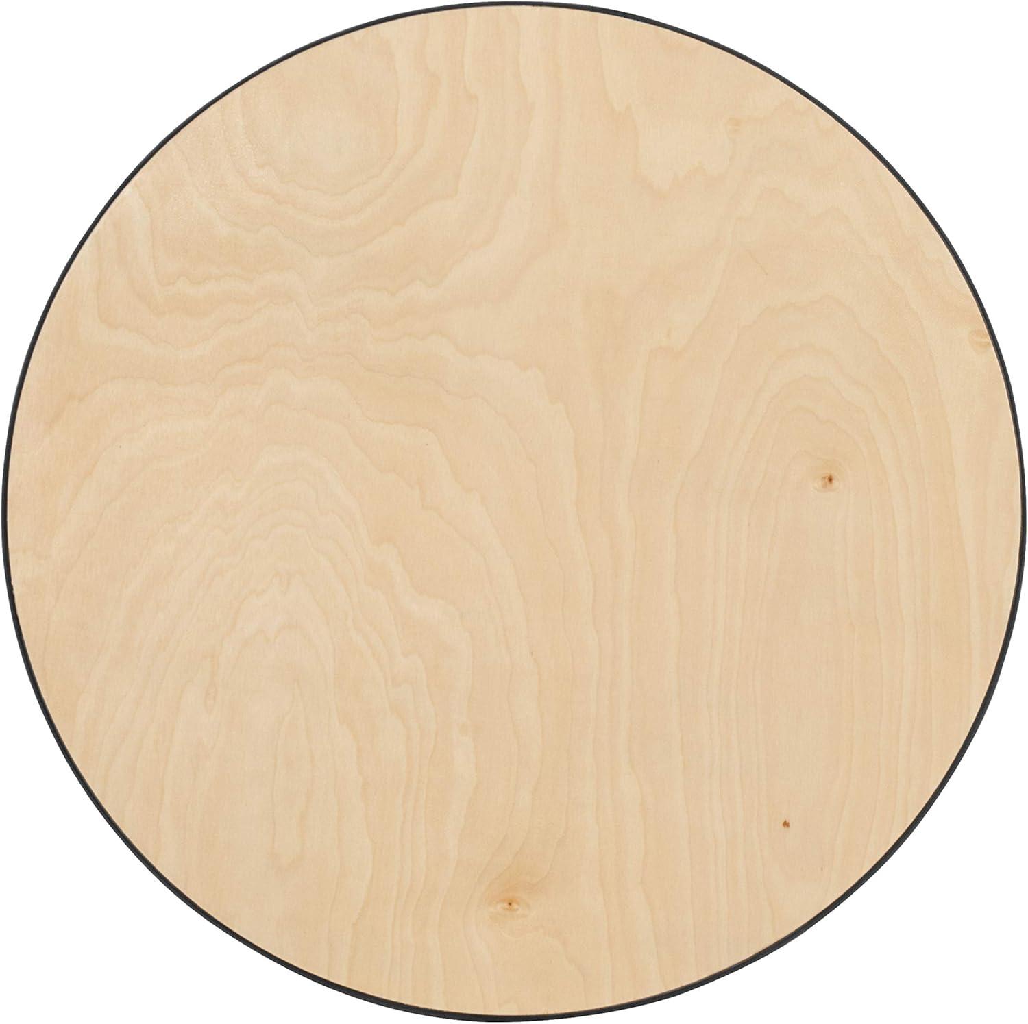 Flash Furniture Marrel Round Wood Cocktail Table with Columns by Flash Furniture