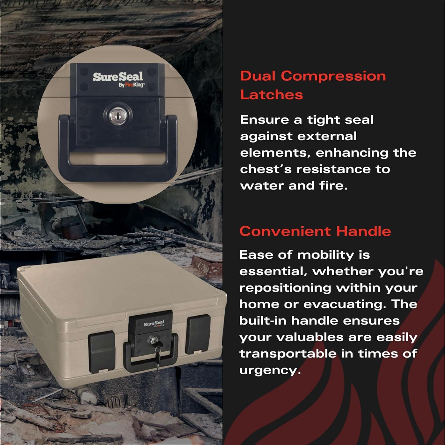 FireKing Fire And Water Chest Safe Box Lock