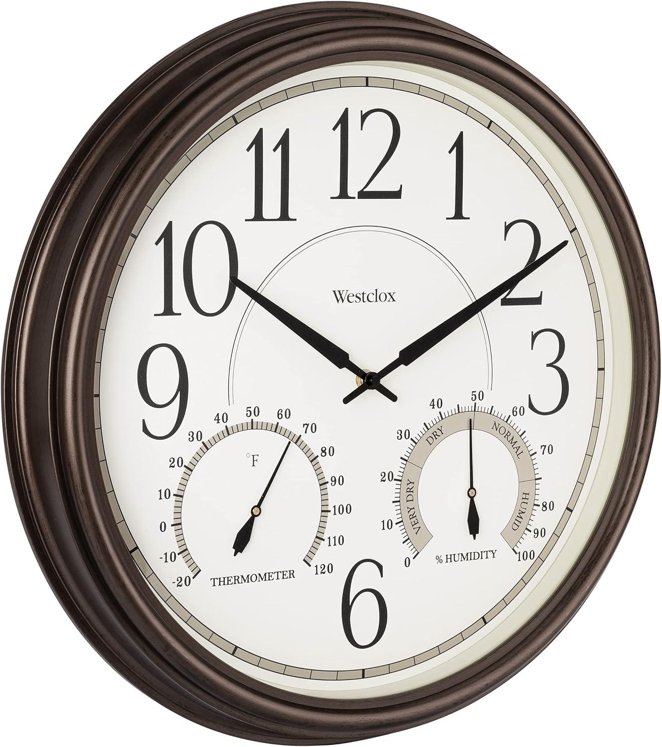 Westclox Clocks 20” Indoor/Outdoor Wall Clock