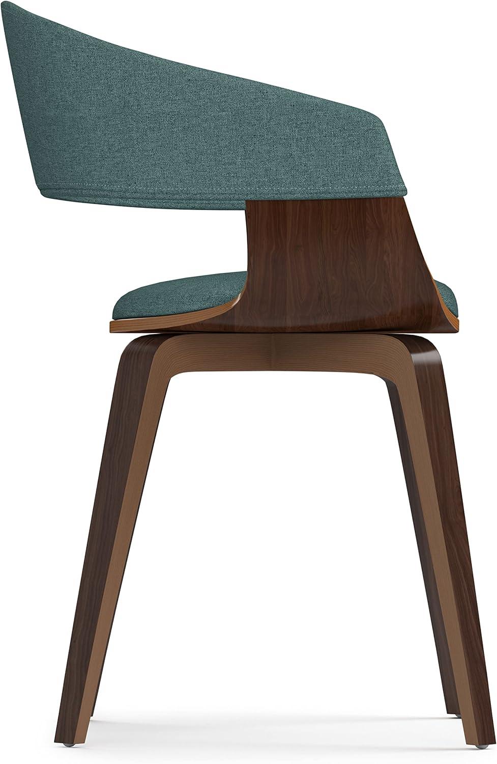 WyndenHall Calinda Bentwood Dining Chair Light Turquoise Blue: Upholstered Linen, Beechwood Frame