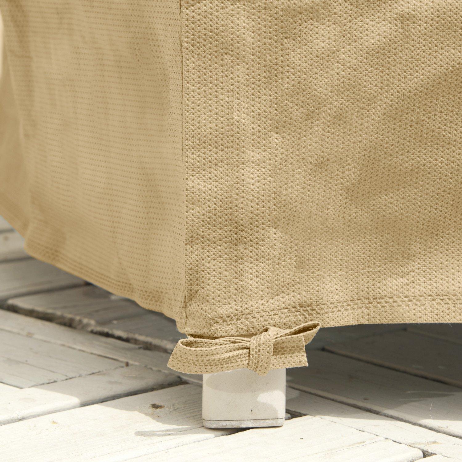 Budge XLarge Beige Patio Outdoor Chair Cover, All-Seasons (2 Pack)