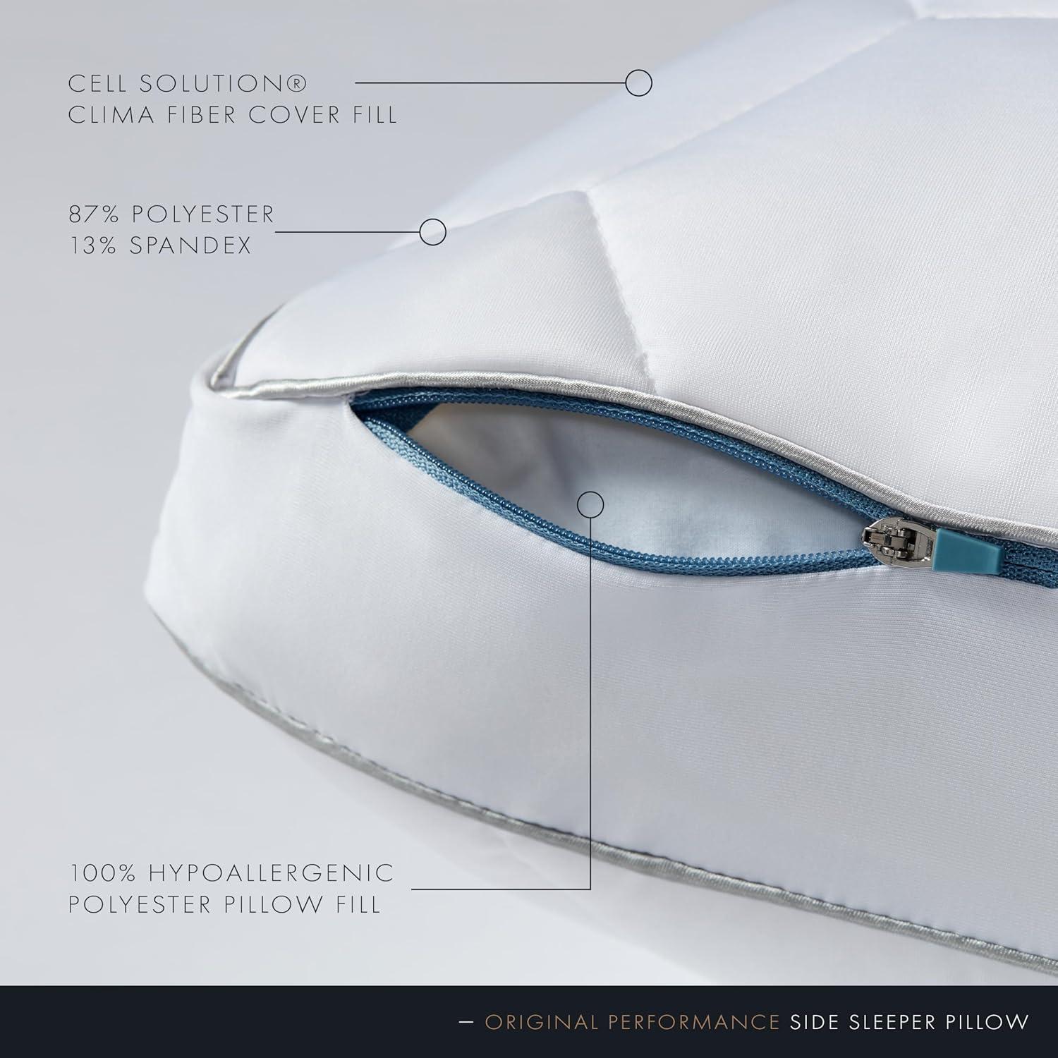 SHEEX Original Performance Down-Alternative Side Sleeper Pillow, Cooling Pillow with Support, King