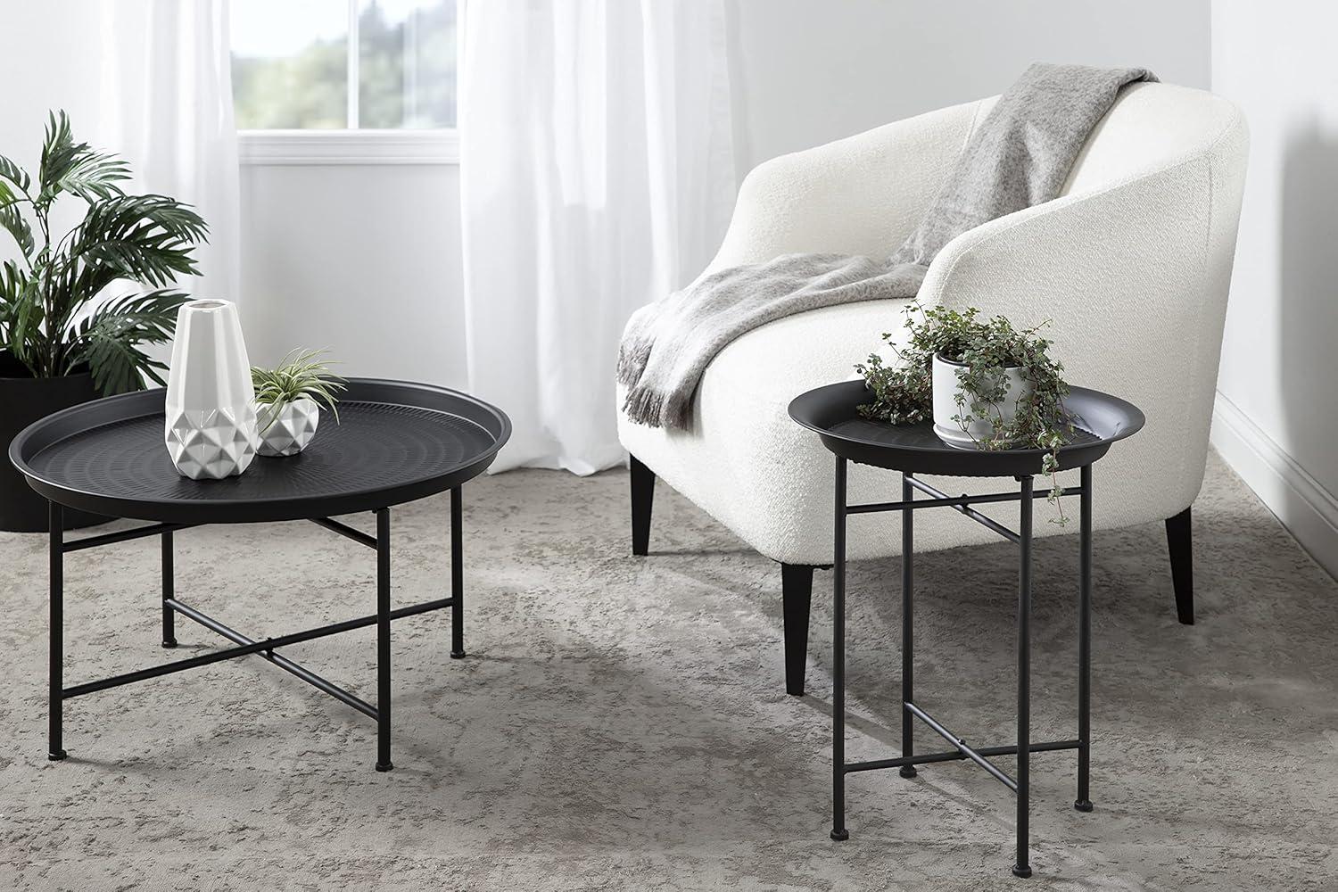 Kate and Laurel Mahdavi Round Metal Accent Table