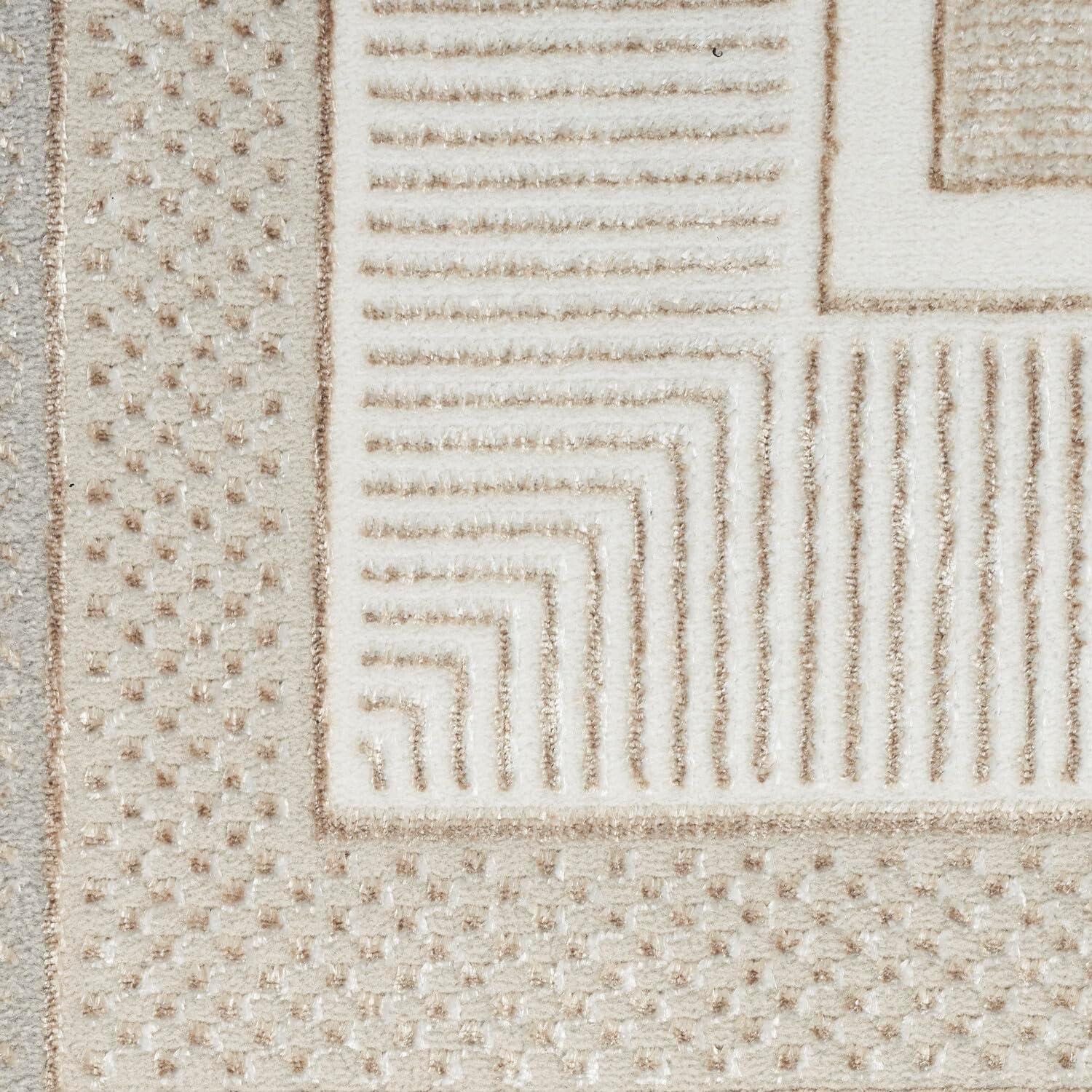 Nourison Glam 9' x 12' Ivory Modern Indoor Rug