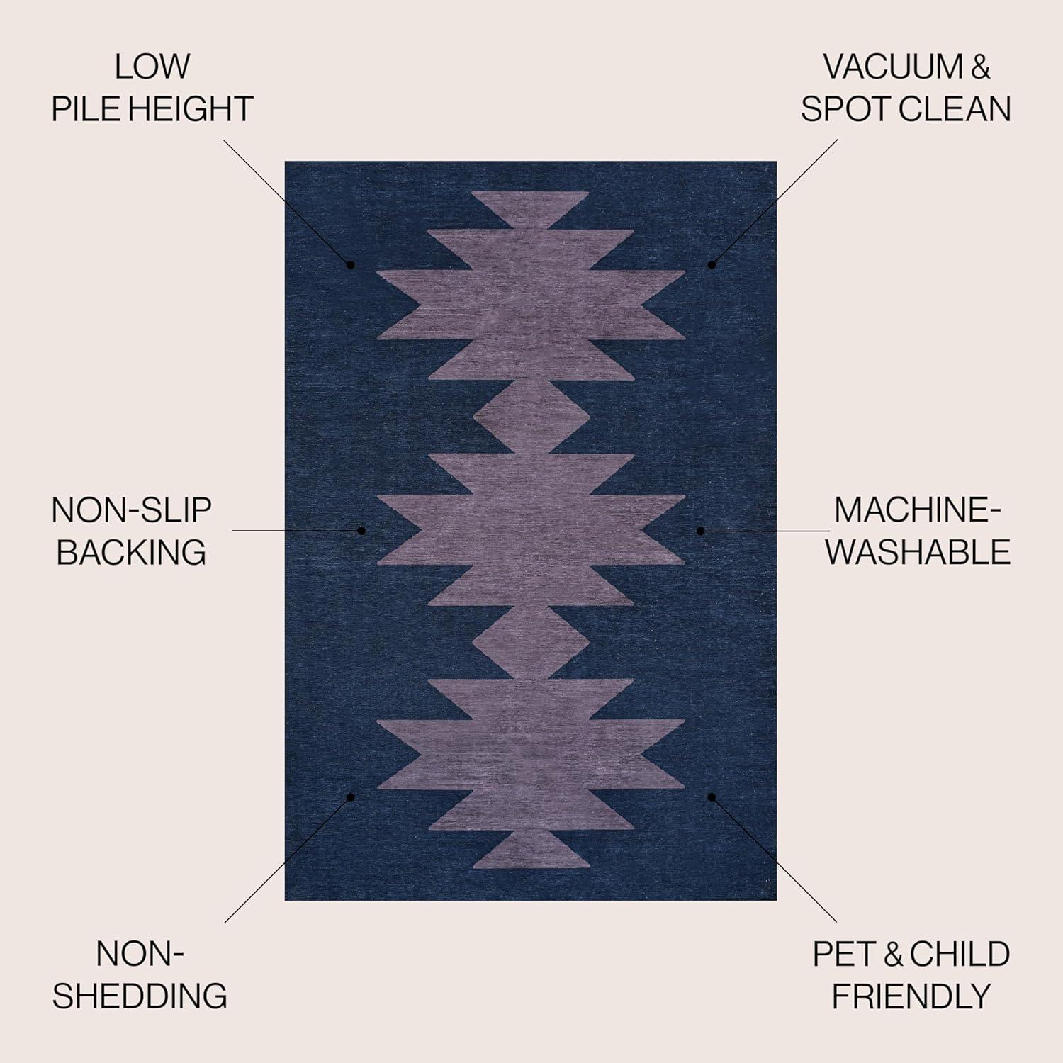 Chayton Minimalist Geometric Machine-Washable Area Rug - JONATHAN Y