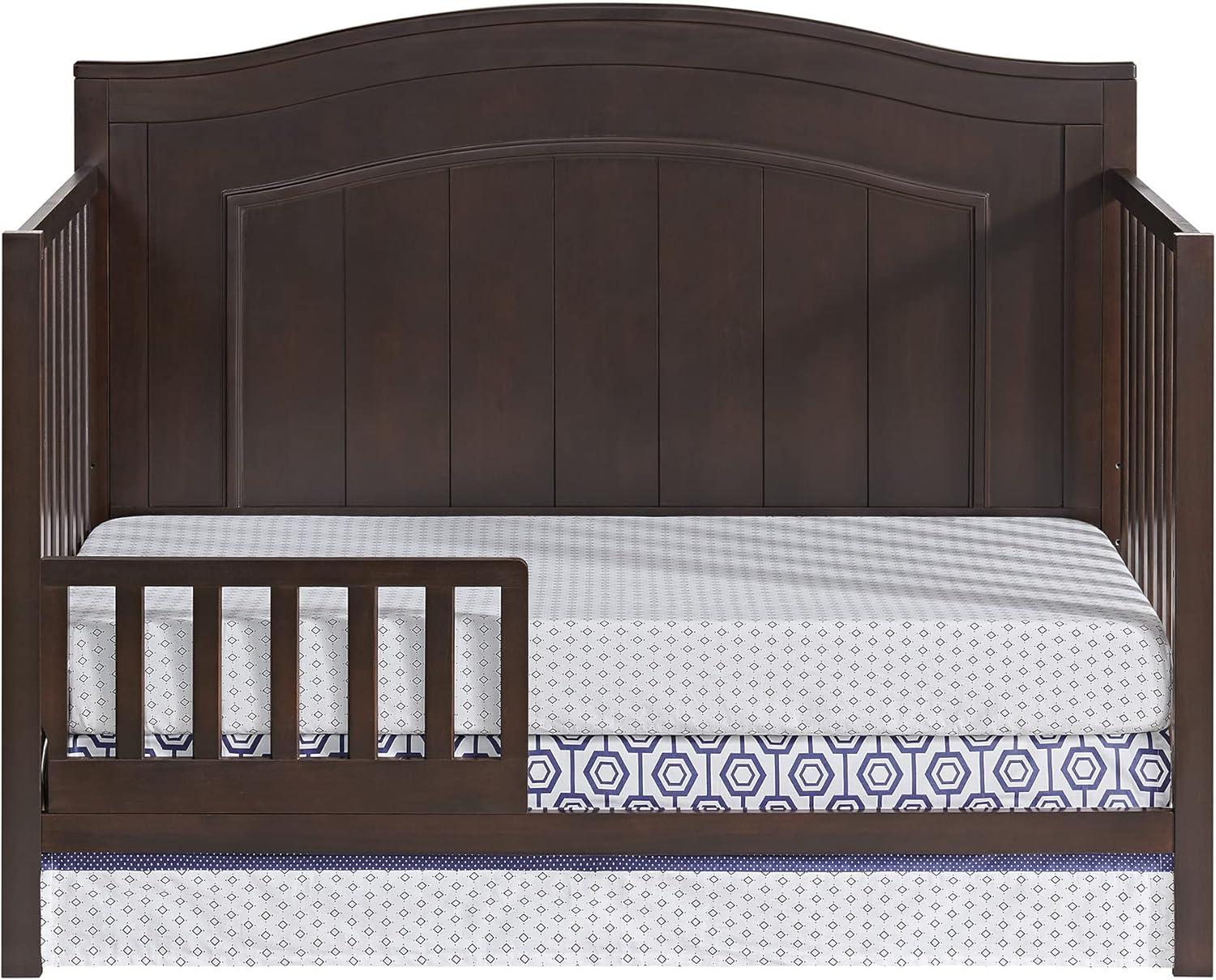 Oxford Baby Nolan Modern Wood Toddler Guard Rail in Espresso Finish