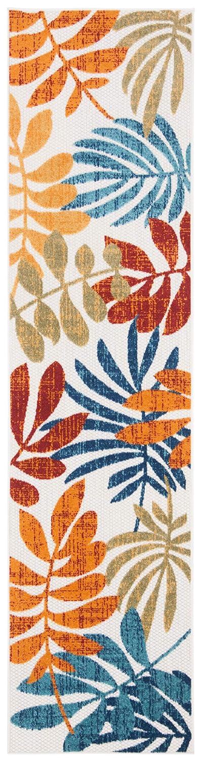 Cabana CBN814 Power Loomed Indoor/Outdoor Runner Rug - Creme/Red - 2'x8' - Safavieh.
