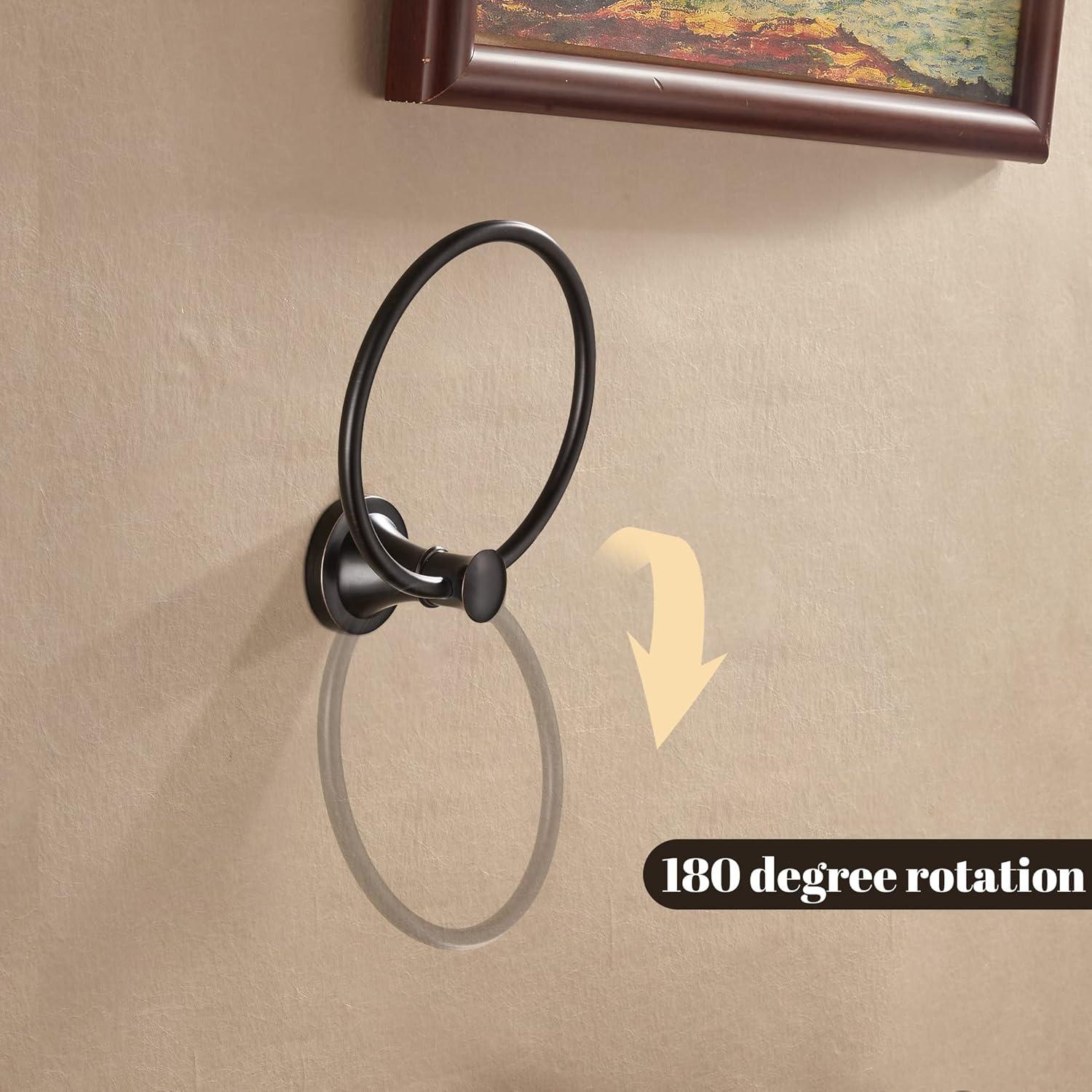 Oil Rubbed Bronze Stainless Steel Wall Mounted Towel Ring