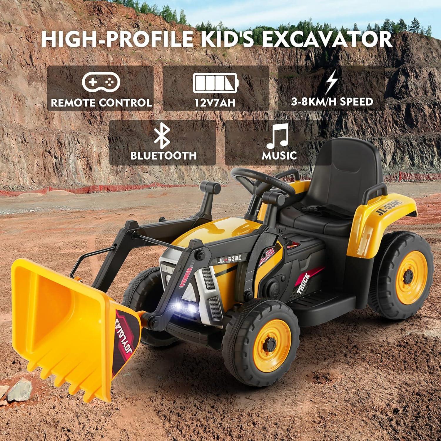 Joyldias 3 Speeds 12v Ride On Excavator , Electric Construction Vehicle For Kids Digger