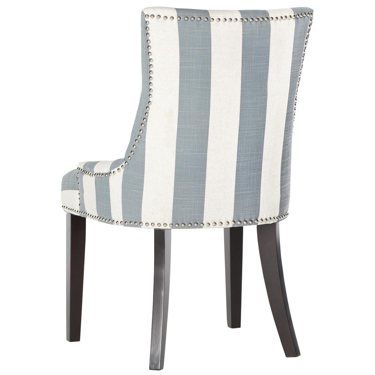 Lester 19" H Dining Chair With Nail Head Trim (Set of 2) - MCR4709 - Grey/White - Safavieh Couture
