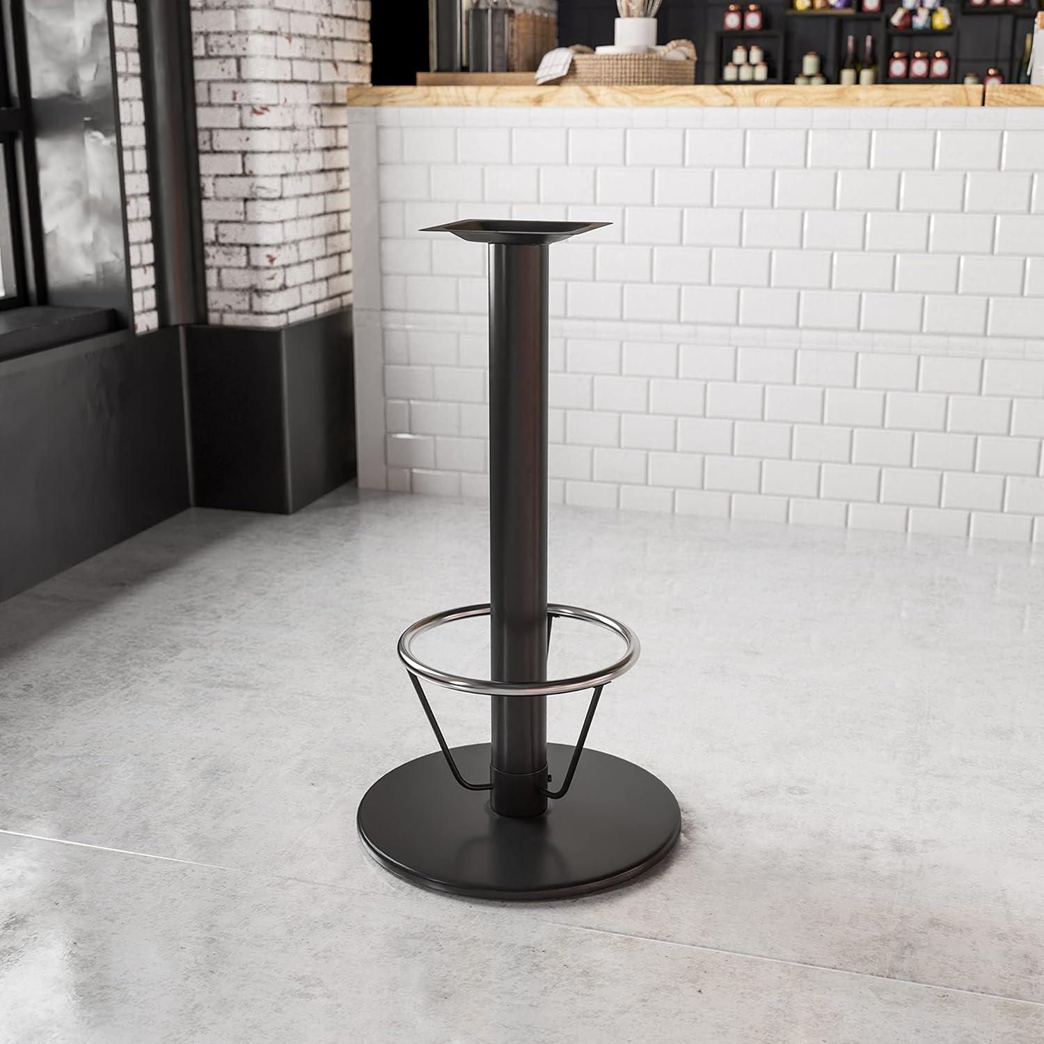 Flash Furniture Beverly 24" Round Restaurant Table Base with 4" Dia. Bar Height Column and Foot Ring