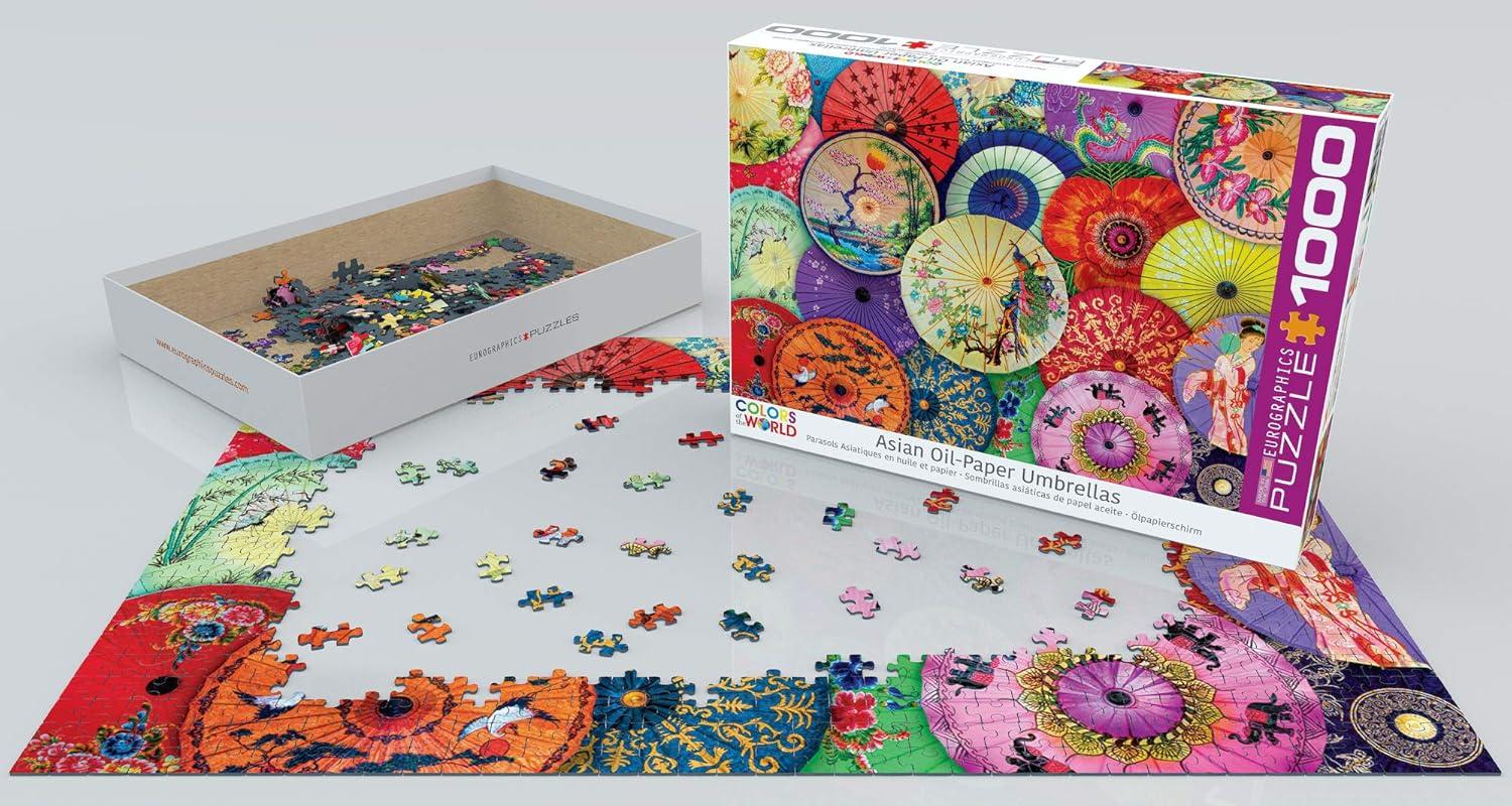 Asian Oil Paper Umbrellas 1000-Piece Puzzle