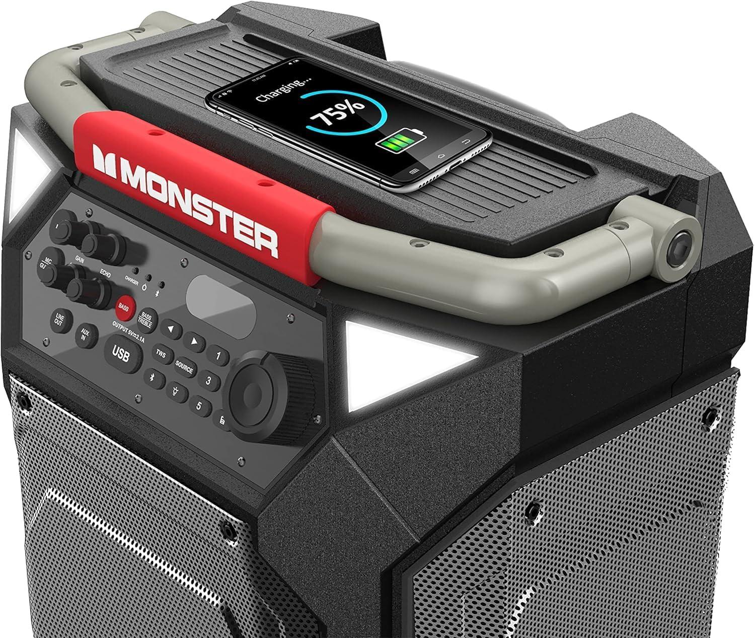 MONSTER MNRR270 ROCKIN' ROLLER 270 PORTABLE INDOOR/OUTDOOR WIRELESS SPEAKER - BLACK