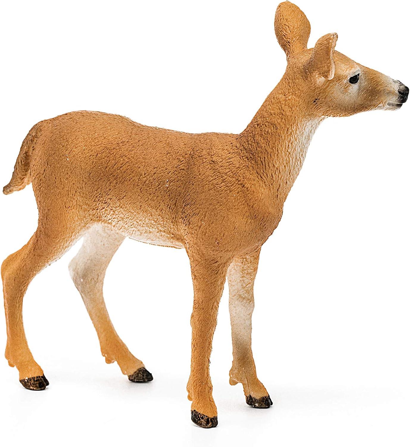 SCHLEICH 14819 White tailed doe Wild Life Toy Figurine for children aged 3-8 Years