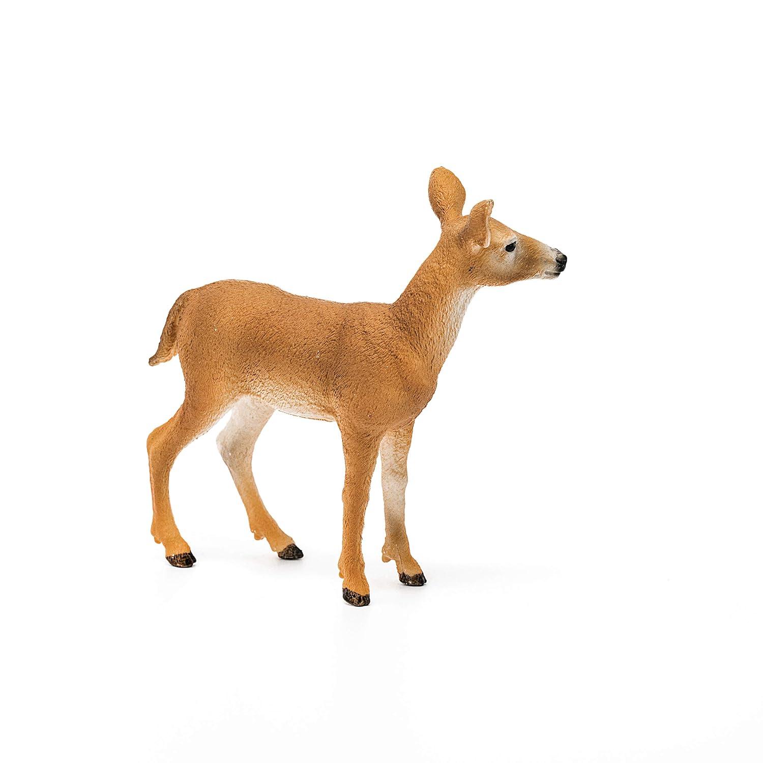 SCHLEICH 14819 White tailed doe Wild Life Toy Figurine for children aged 3-8 Years