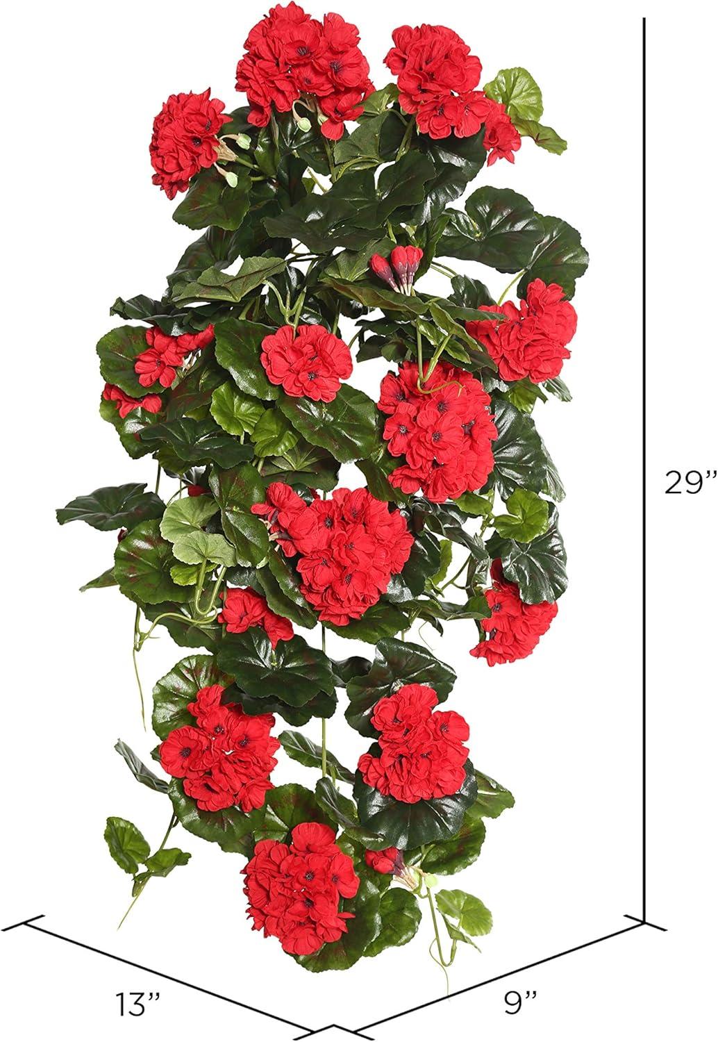 Artificial Geranium Hanging Bush