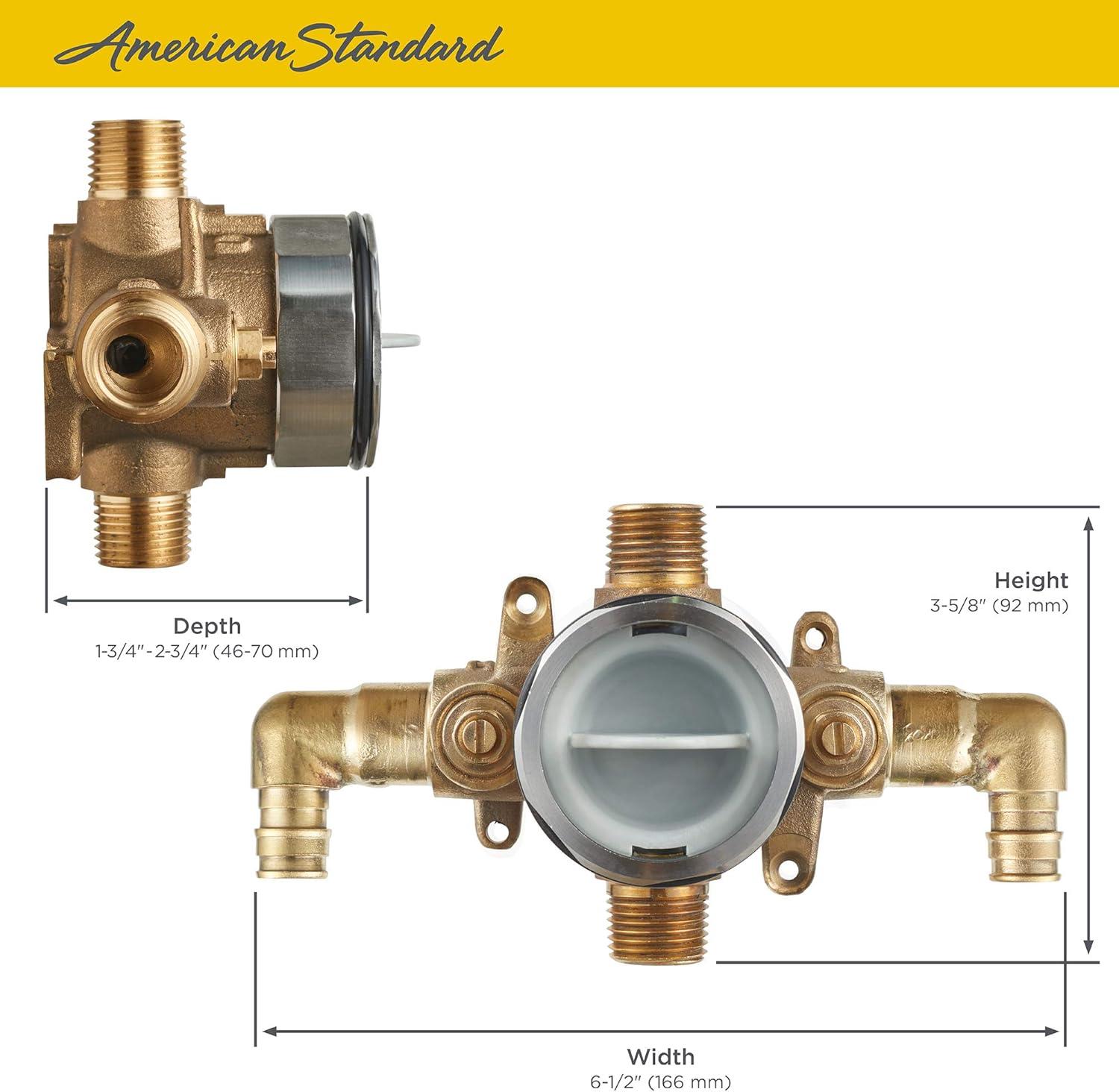 Brass 1/2 Inch Pressure Balancing Tub & Shower Valve