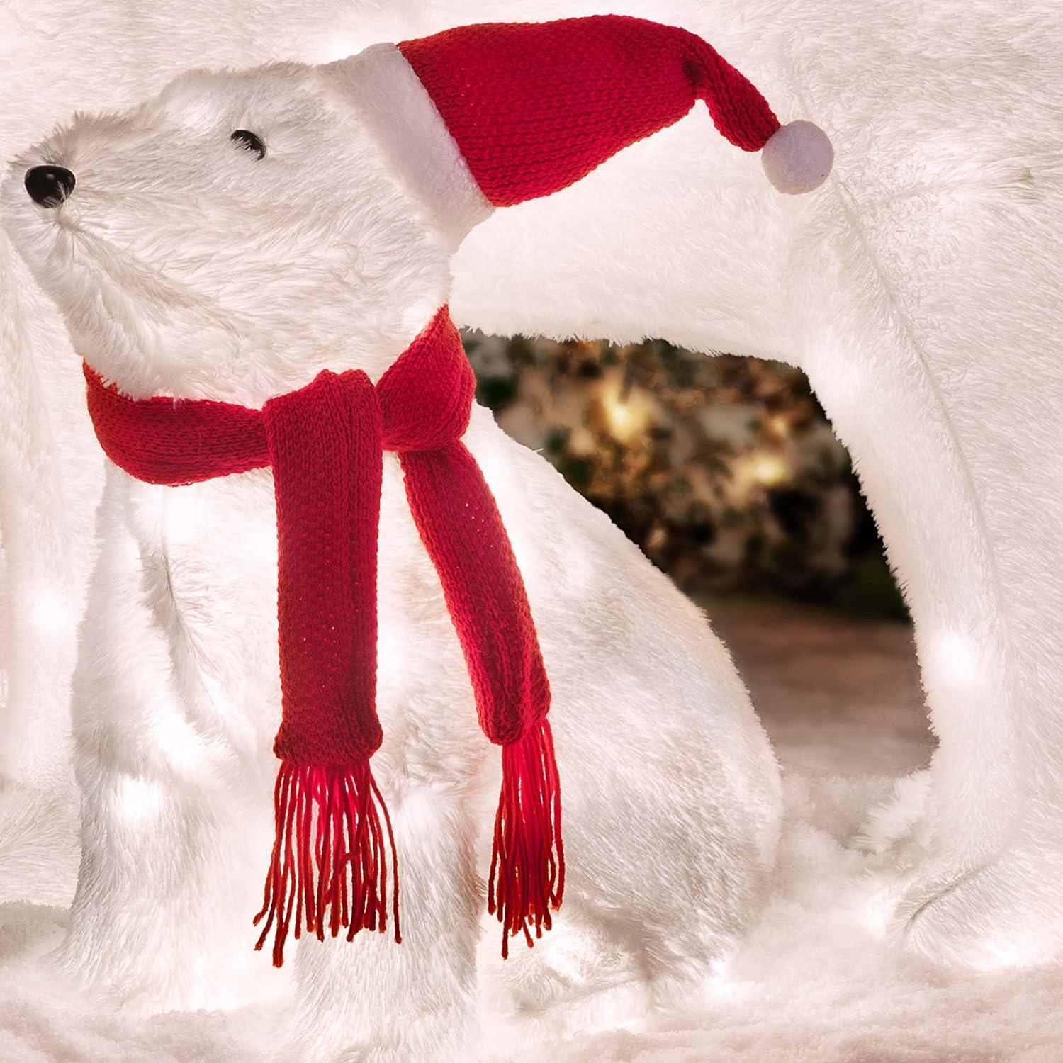 2 Piece Polar Bear Lighted Display Set