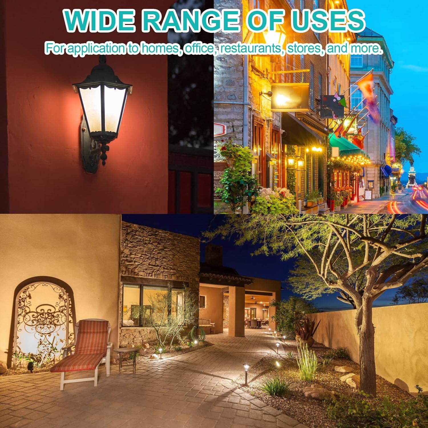 Kscjdg 18W 12V T5 Light Bulb Replacement Landscape Light Bulbs -Wedge Base Lights Bulb -Malibu Lights Bulbs -Low Voltage Landscaping Light Bulbs - 20 Pack (18W)