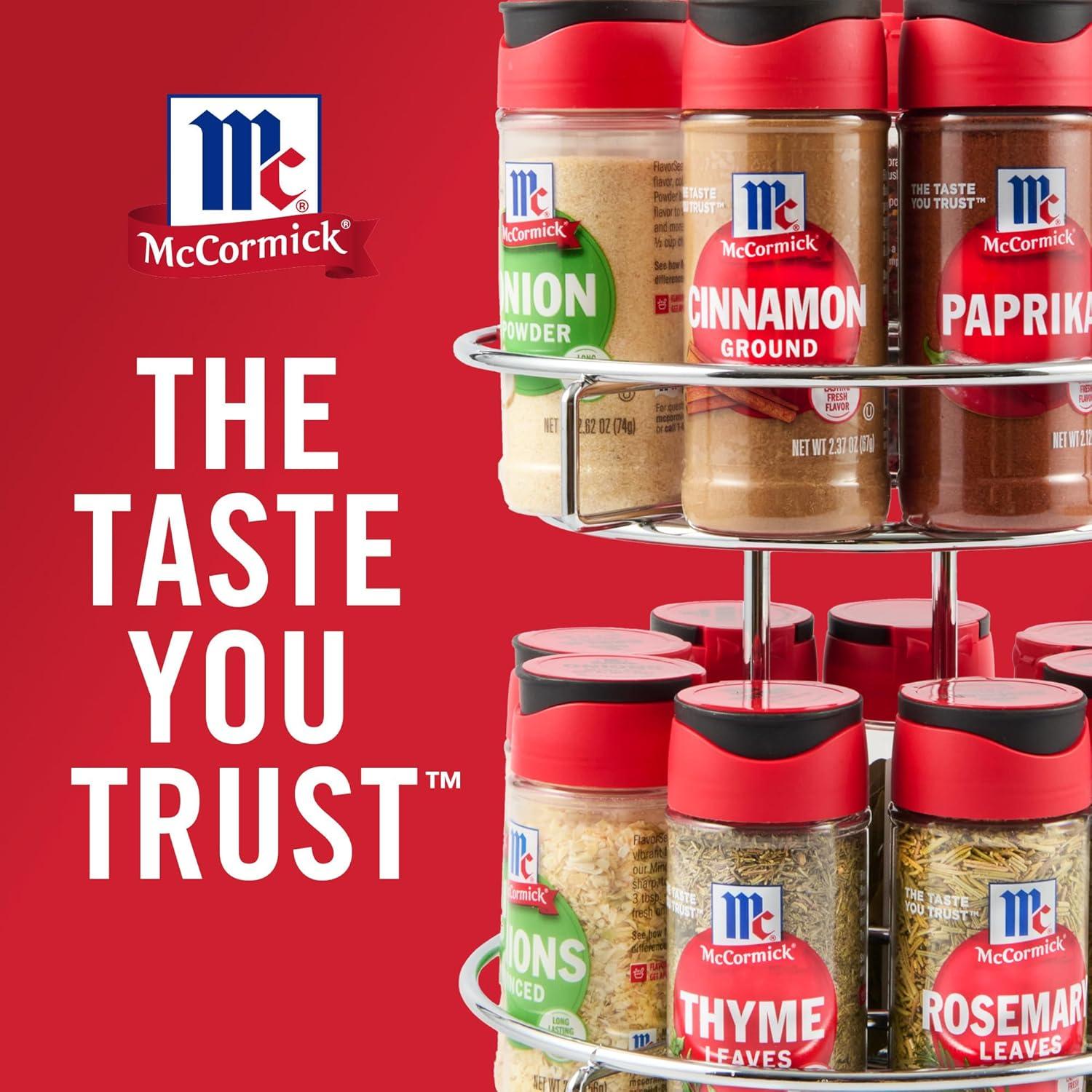 Chrome Two-Tier Revolving Spice Rack with 16 Organic Spices