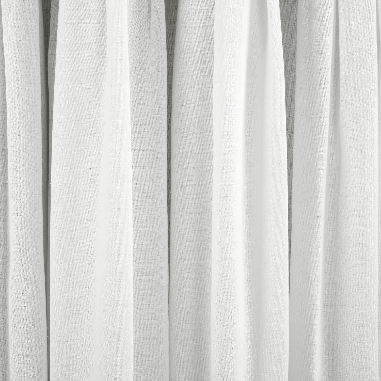Lush Decor Linen Button Cotton Blend Blackout Thermal Rod Pocket Single Curtain Panel