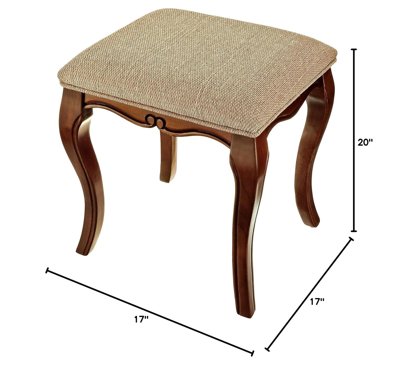 Design Toscano Lady Guinevere Upholstered Vanity Stool