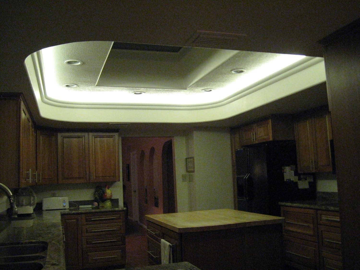 Inspired LED Cut and Connect Series Kit: Super Bright Cool White - 39.5ft/ 12m Flexible LED DIY Kit Kitchen Lighting | Under Cabinet Lighting | 6000 K | Dimmable